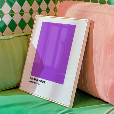 Solana Violet Crypto Print | Wall Art | Home Office Decor